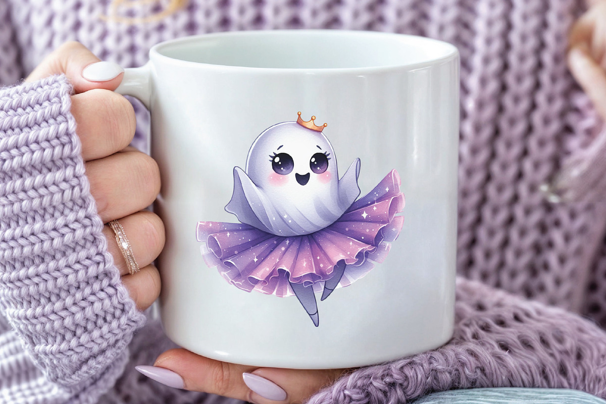 Halloween Ghost Dancing Ballerina, an Illustration by CraftArtStudio (Photo 5 of 6)
