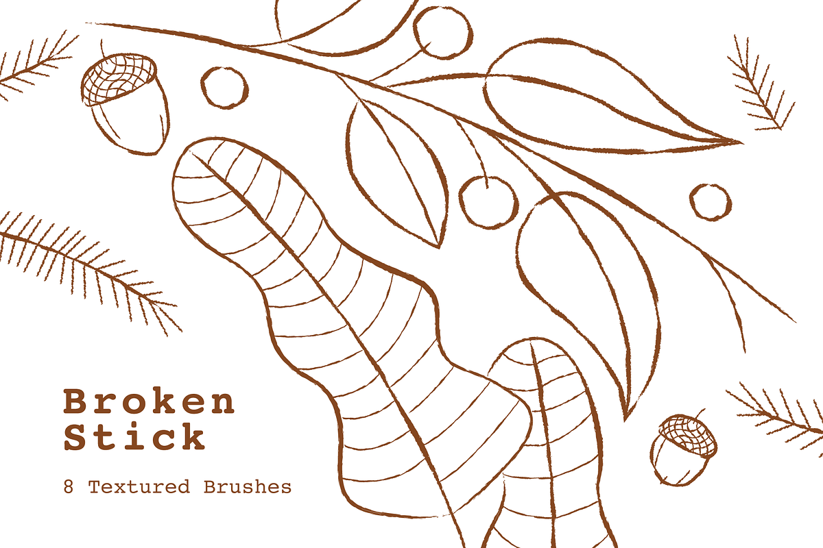Broken Stick - Vector Brush Set