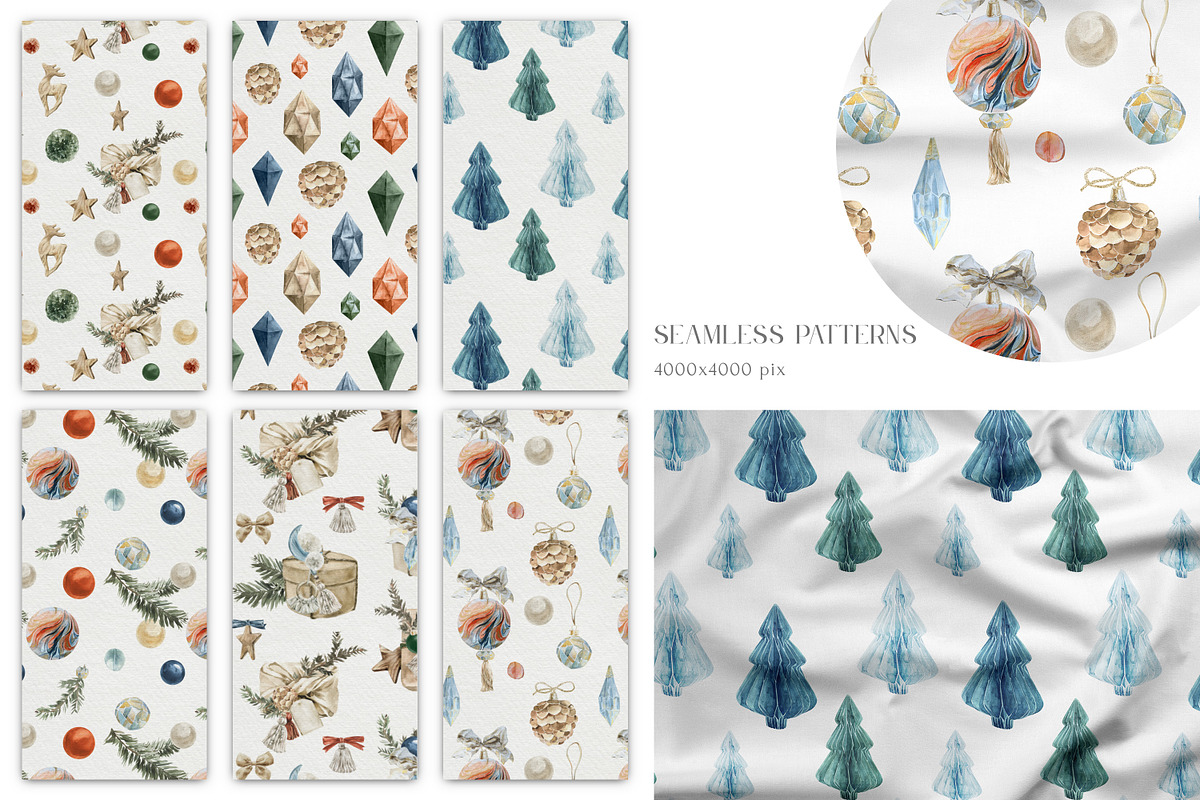 Christmas Decor Watercolor Set, a Decorative Illustration by Cat In Colour (Photo 12 of 14)