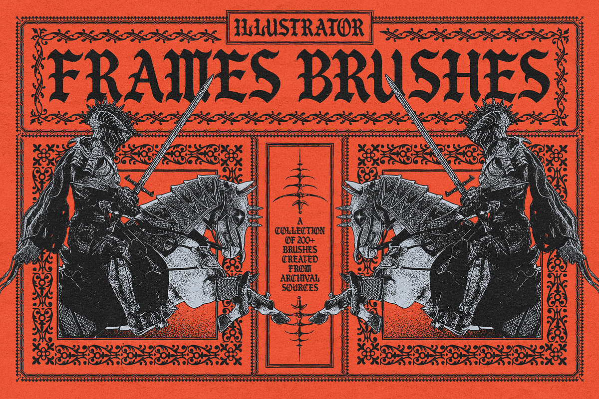 Illustrator Frames Brushes, a Brush Add-On by MiksKS (Photo 1 of 21)