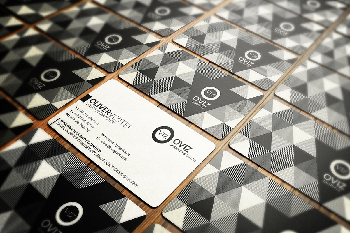 Abstract Black & White Business Card, a Business Card Template by Marvel (Photo 1 of 4)