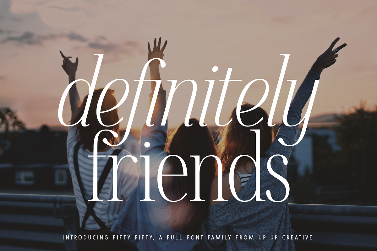 Fifty Fifty Complete Family, a Serif Font by Up Up Creative (Photo 13 of 15)