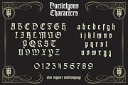 Dacttelyons + Extras, a Blackletter Font by Sitintahitam (Thumbnail 7 of 8)