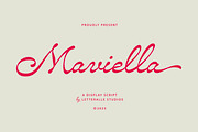 Maviella Font, a Script Font by Letteralle Studios (Thumbnail 1 of 10)