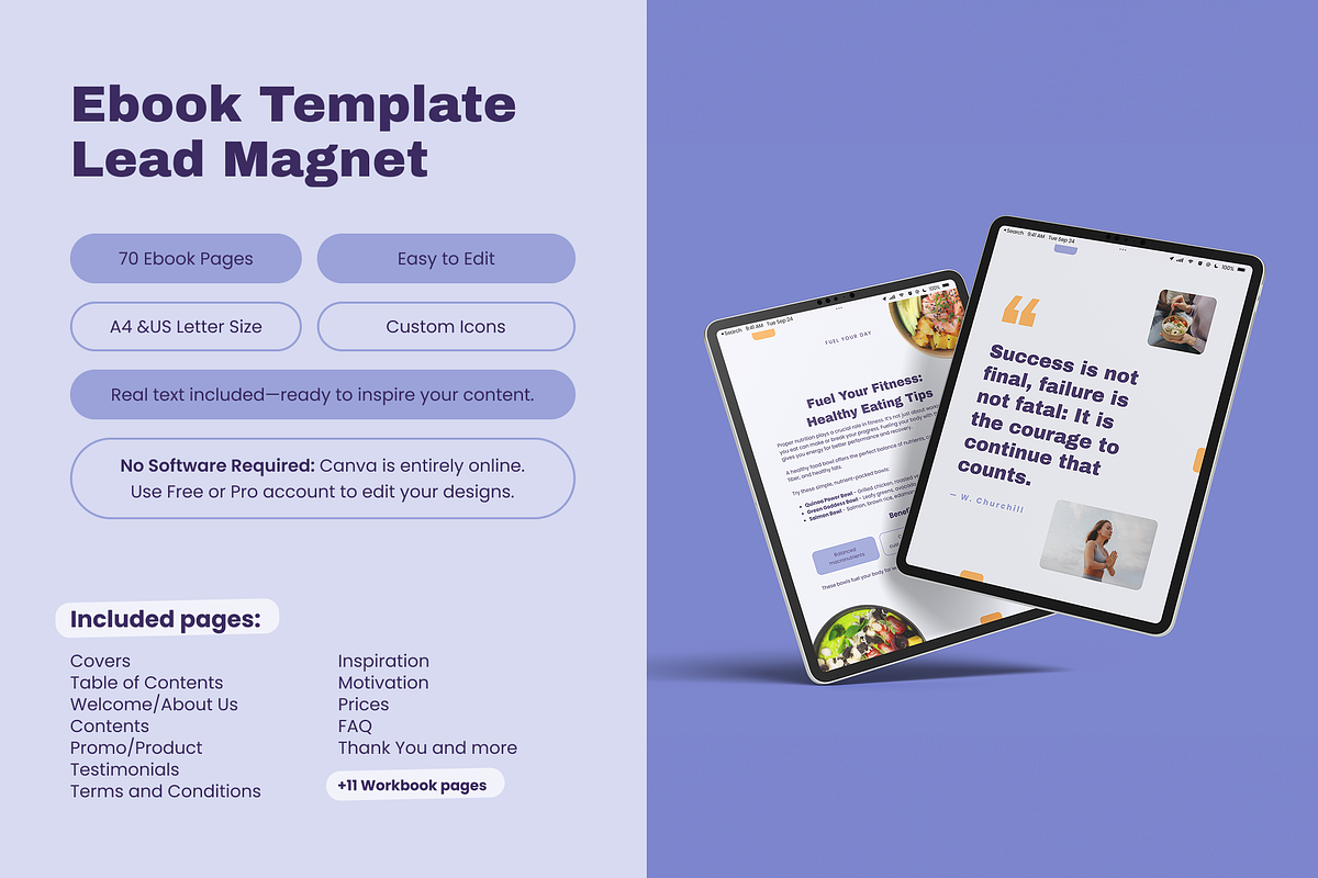 Bold Fitness Coach Ebook Template, a Marketing Template by Mirely Creative Co (Photo 2 of 8)