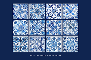 Watercolor Portuguese Tiles