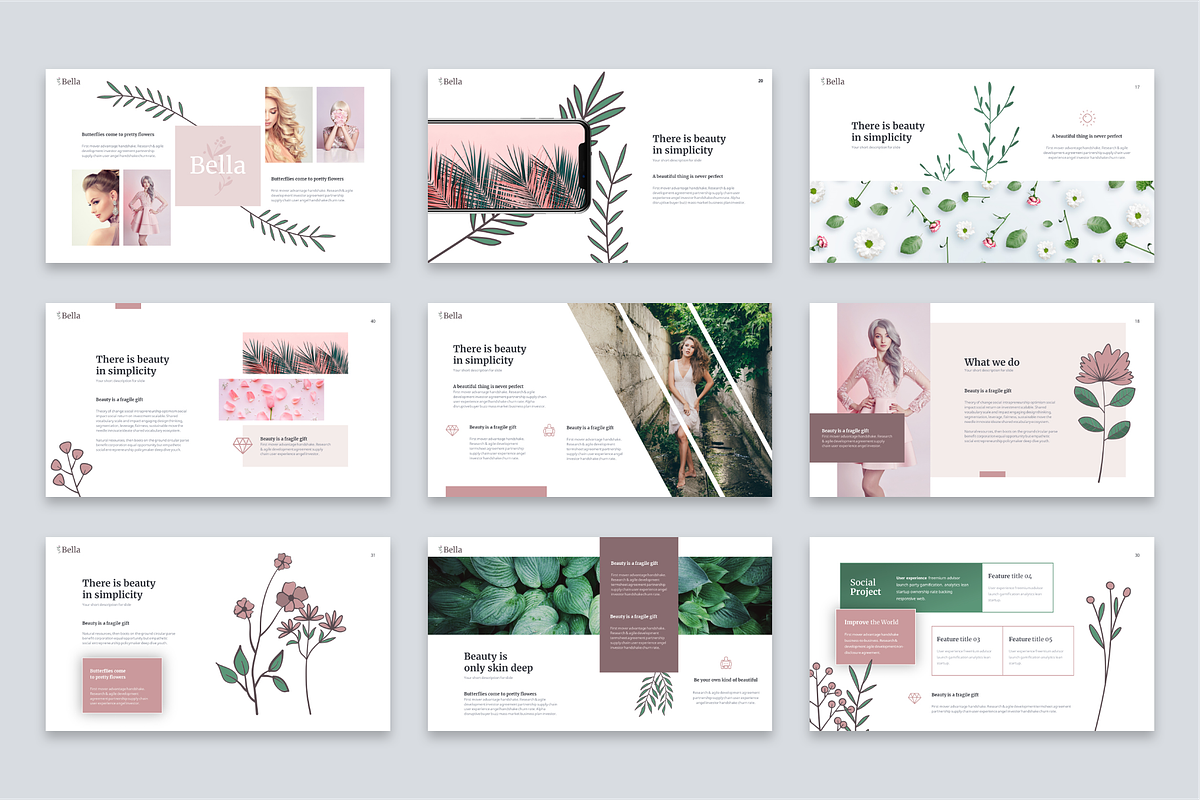 Bella Powerpoint Template, a Presentation Template by Reshapely (Photo 5 of 7)