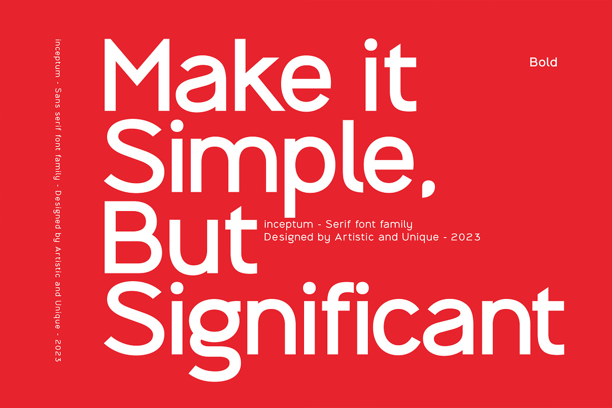 inceptum - Sans serif font family, a Sans Serif Font by Artistic & Unique (Photo 11 of 12)