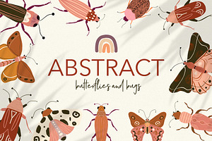 Abstract Butterflies And Bugs