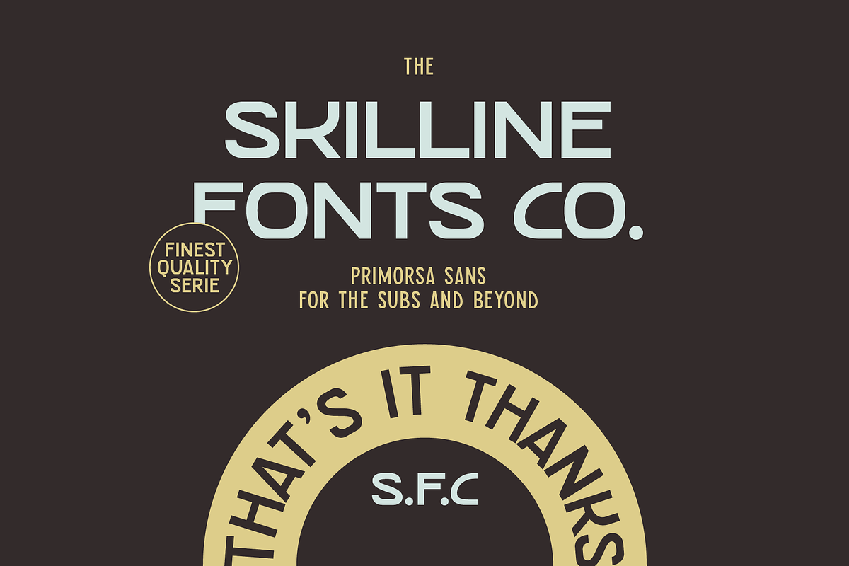SFC Primorsa Sans - 20 Fonts, a Sans Serif Font by Skilline Supply Co. (Photo 13 of 13)