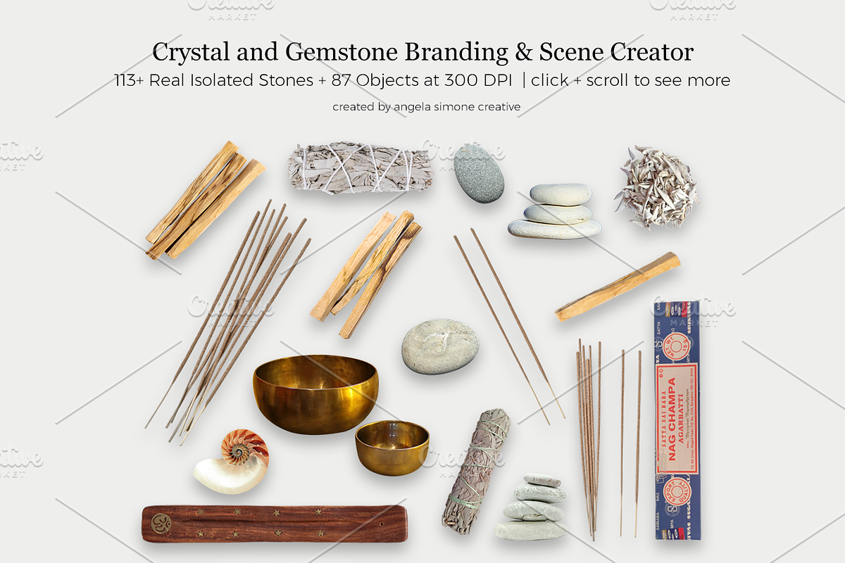 Crystal & Gemstone Mock Up Creator, a Product Mockup by angela simone creative (Photo 6 of 10)