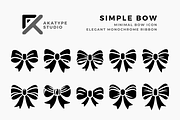 Simple Bow Icon Vector, an Icon by Akatype Studio (Thumbnail 1 of 3)