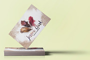 Watercolor Warm Business Card, a Business Card Template by land art (Thumbnail 1 of 9)
