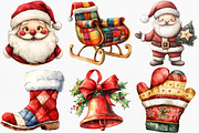 Patchwork Christmas Cute Santa, an Illustration by Canvas Craft (Thumbnail 2 of 8)