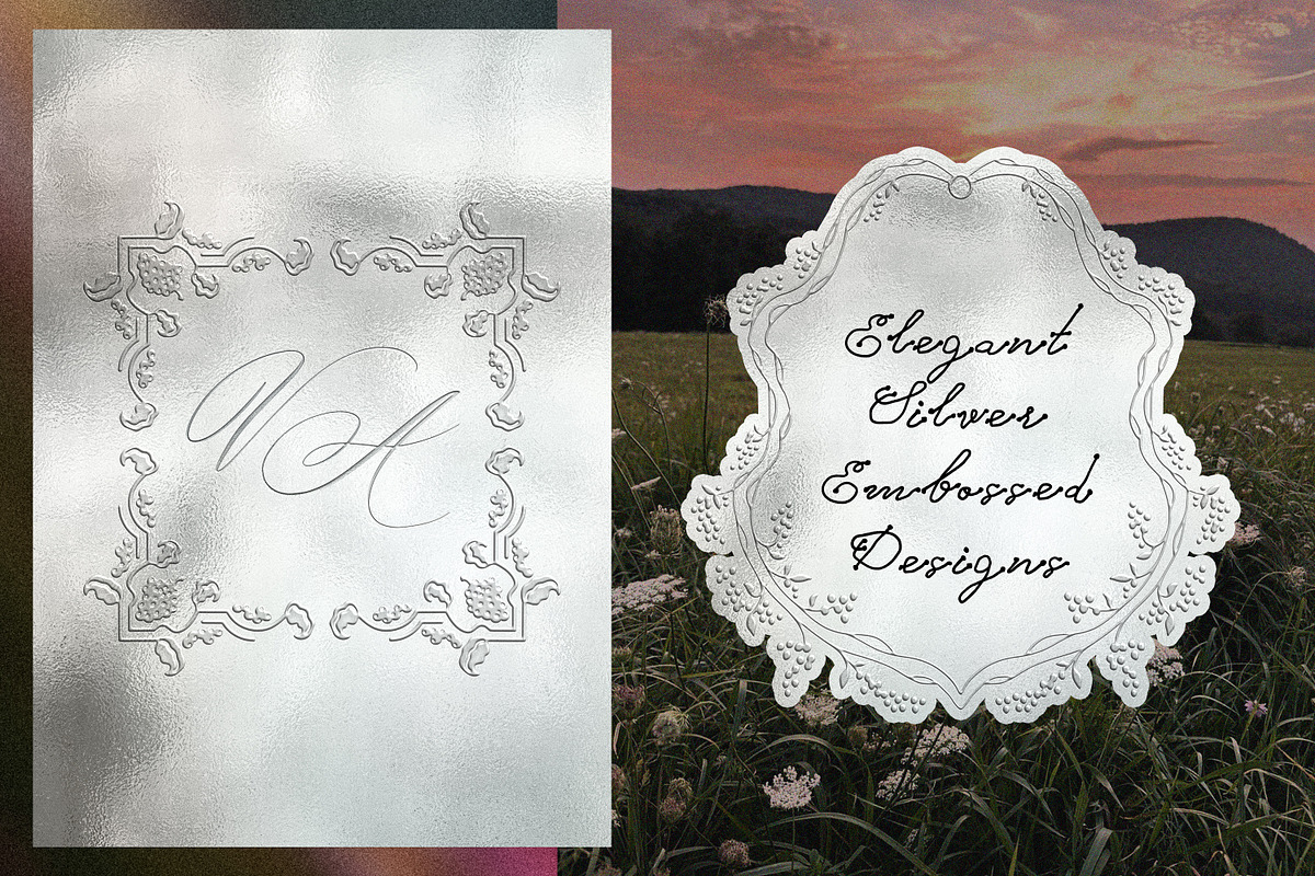 Silver Embossed Romance Collection, an Object Graphic by AnMark (Photo 5 of 15)