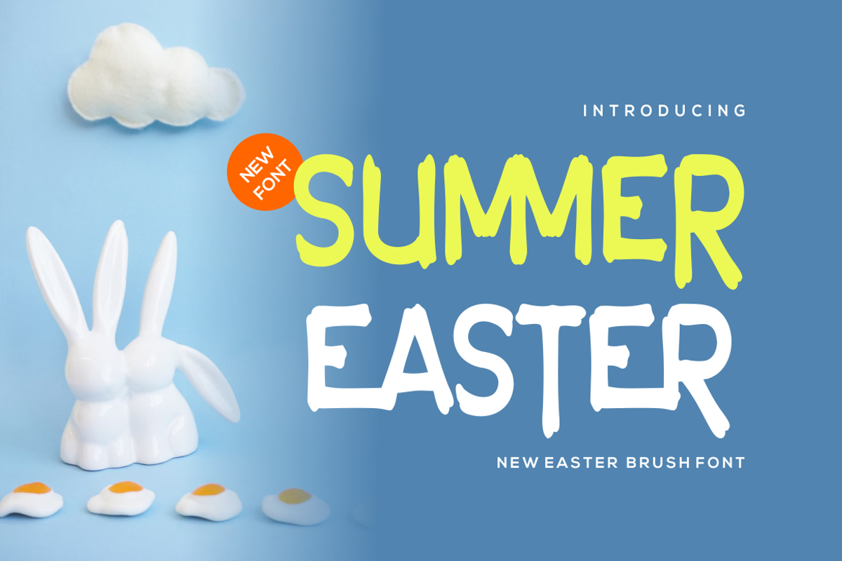 Summer Easter Font, a Handwritten Font by brahamb_design (Photo 3 of 18)