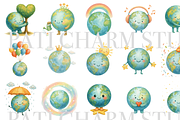 17 Earth Clipart, a Decorative Illustration by Pati Charm Studio (Thumbnail 2 of 8)