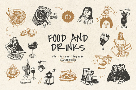 Food and Drinks Illustrations, a Food Illustration by iStar Design