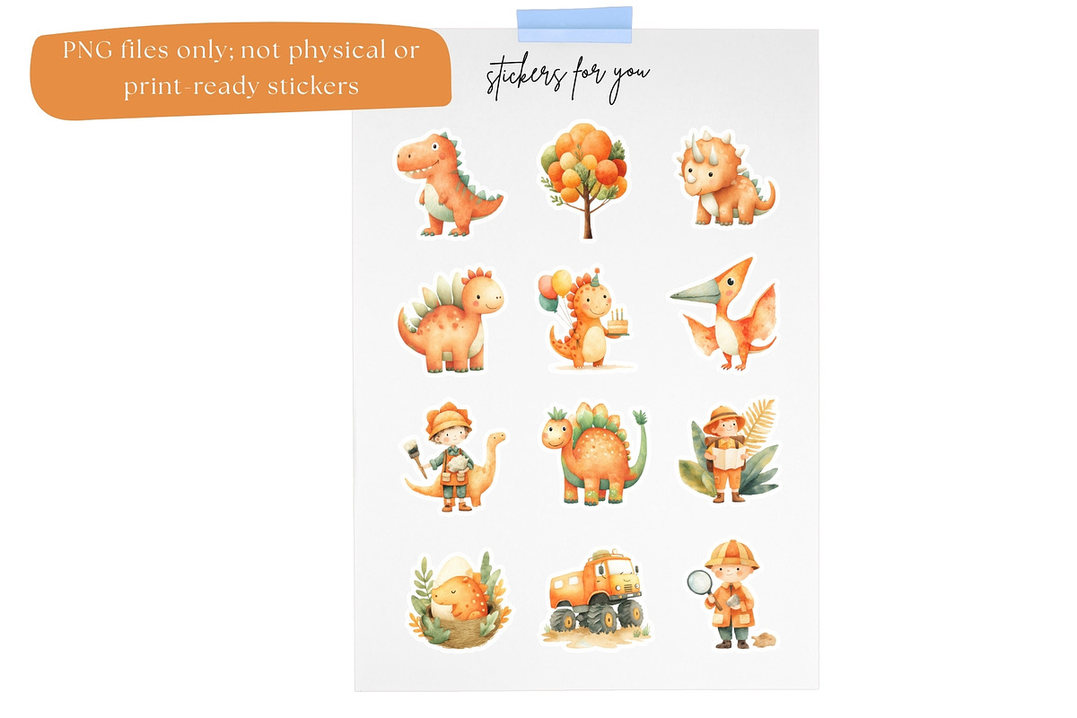 Cute Dinosaur Clipart + Patterns, an Animal Illustration by Nicole Branger Art (Photo 20 of 27)