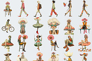 Whimsy Spring People Clipart Bundle, a Person Illustration by Fusion Dream (Thumbnail 3 of 10)