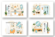 10 Modern Bathroom Interior, a Decorative Illustration by denayunebgt (Thumbnail 3 of 4)