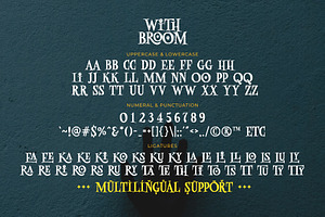 With Broom - Spooky Halloween Font