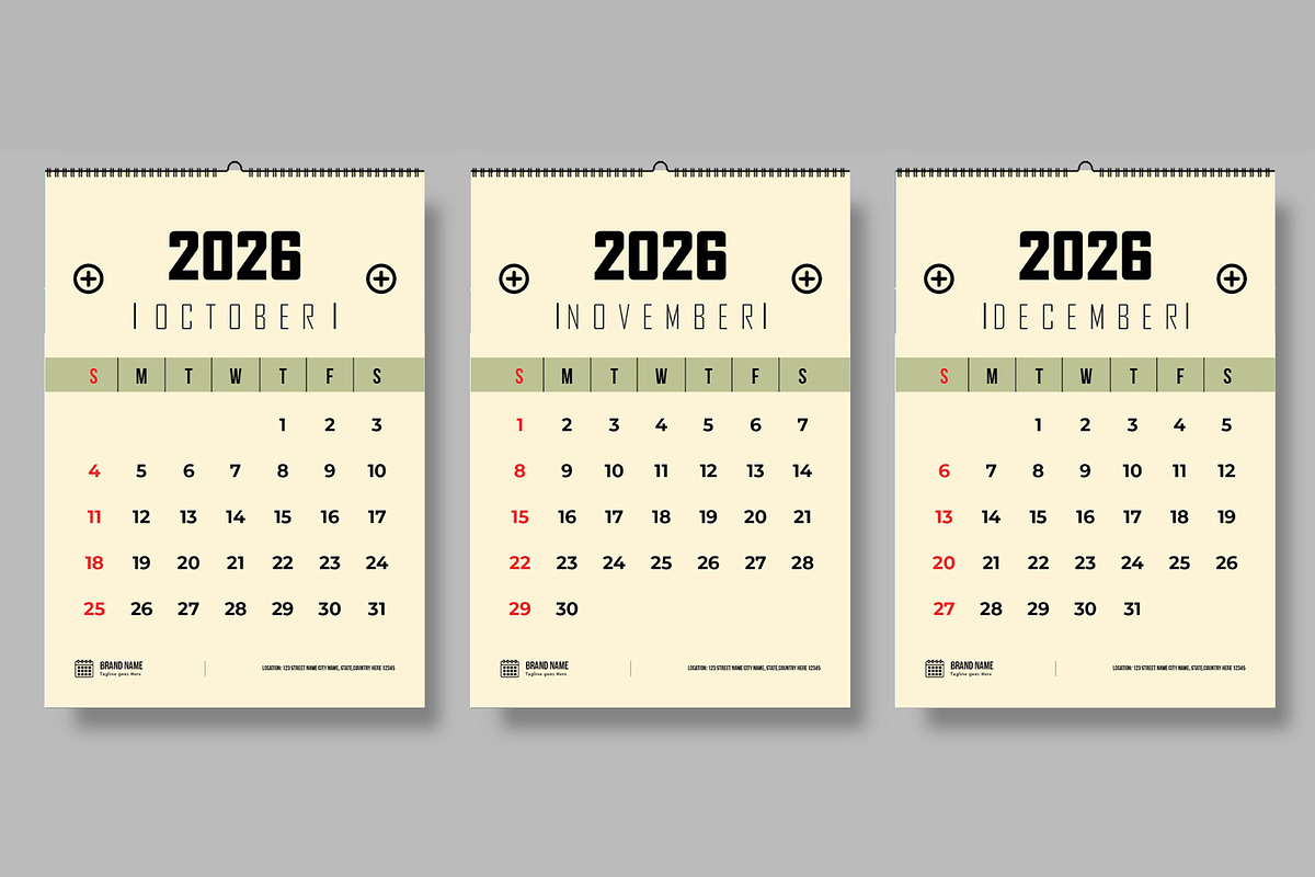 Minimal Calendar Template, a Stationery Template by ContestDesign (Photo 5 of 5)