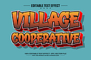 Village 3D editable text effect, a Layer Style Add-On by nicemorning (Thumbnail 1 of 3)