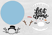 Let It Snow Door Hanger Svg, an Object Graphic by Libby Wishes (Thumbnail 4 of 4)