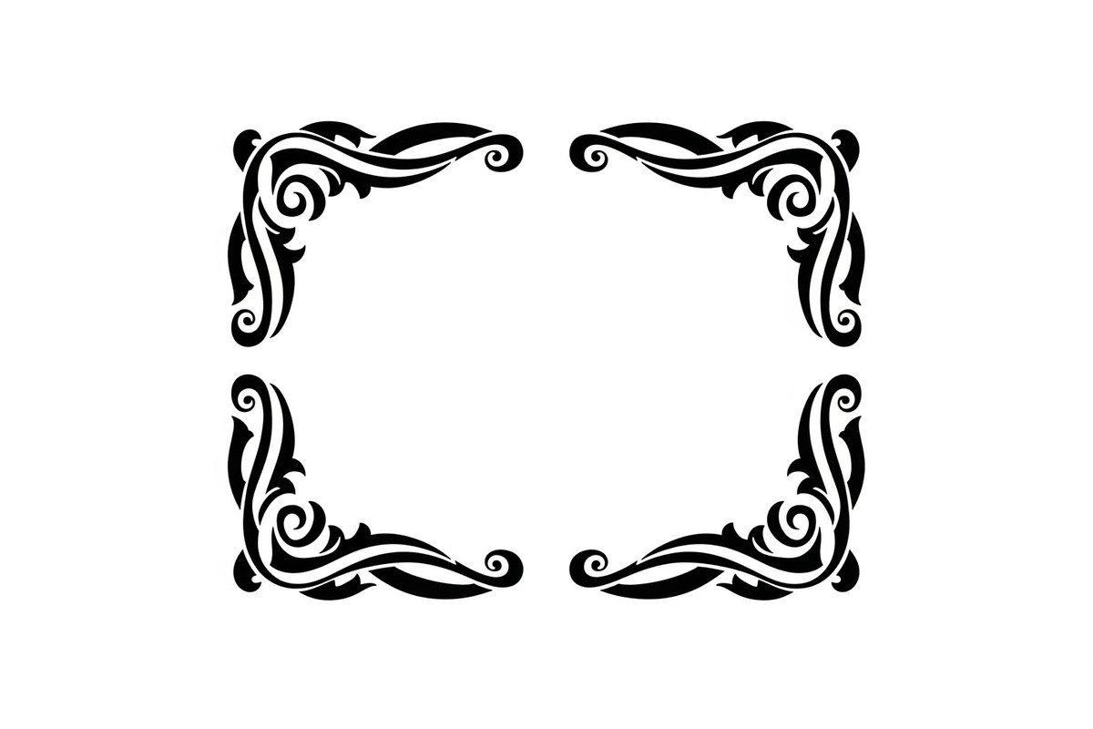 Vintage Scroll Corner Frame Bundle, an Illustration by Gfx_Store (Photo 29 of 48)