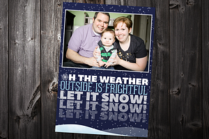 Let It Snow: 5x7 Xmas Card Template