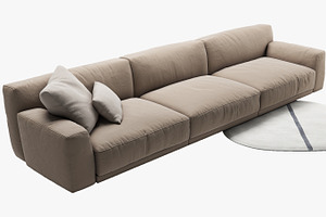 Paris-Seoul Sofa 3 3d Model