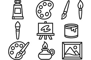 Art supplies vector illustration, an Illustration by ZinetroN