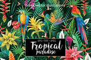 Tropical Paradise, a Decorative Illustration by ViktoriaARTprint (Thumbnail 1 of 8)