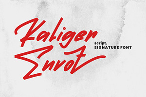 Kaliger Envot Signature Script Font, a Font by Maulana Creative