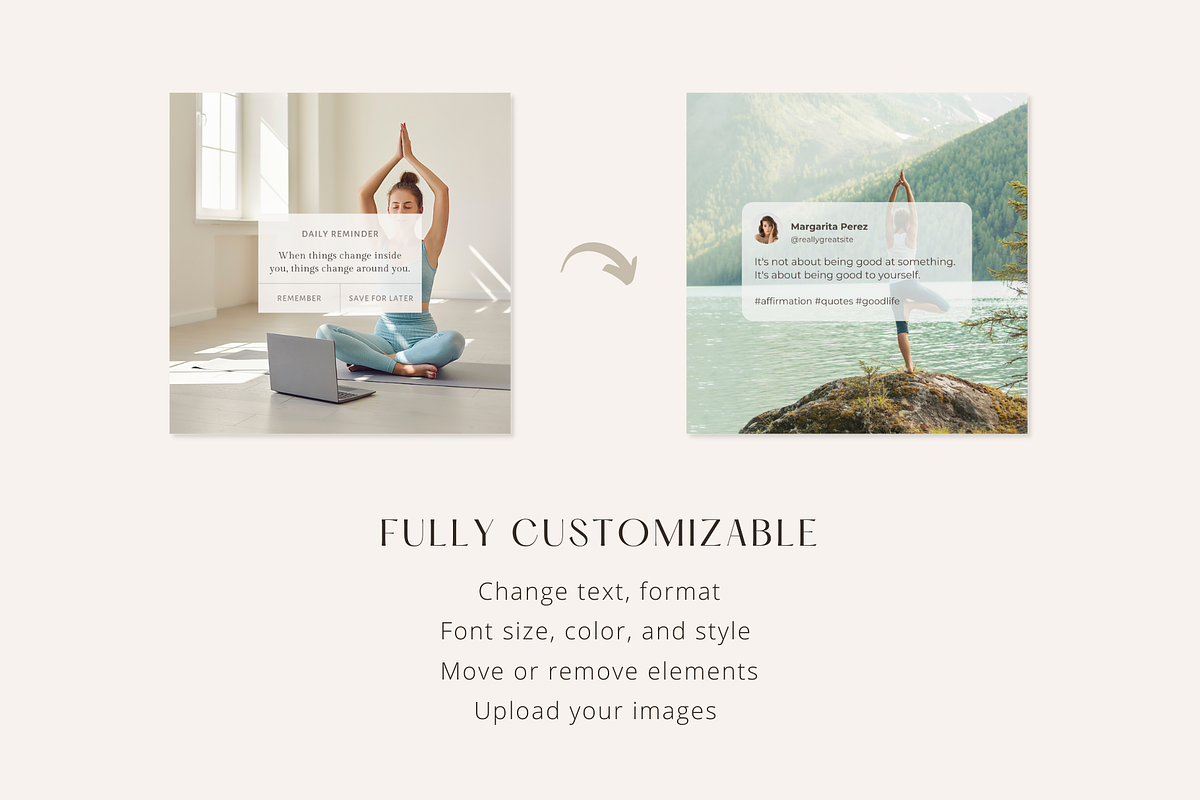 Yoga Instagram Template CANVA, a Social Media Template by ShopRShop