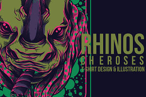 Rhinos Cheroses Illustration