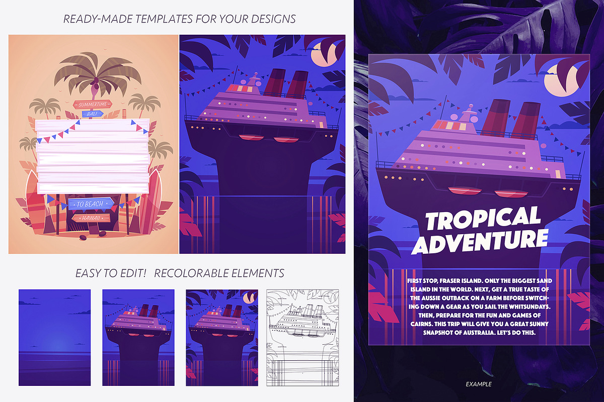 ALOHA Vector Graphics, a Background Graphic by Darumo Shop (Photo 4 of 8)