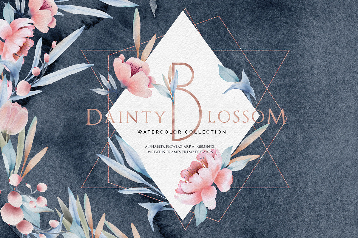 Watercolor Col. Dainty Blossom, a Texture Illustration by Inky Jar Design Studio (Photo 13 of 13)