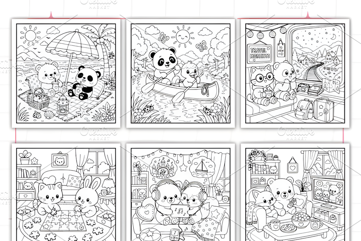 Bold and Easy Cozy Sunday Coloring, a Decorative Illustration by Design Station (Photo 8 of 8)