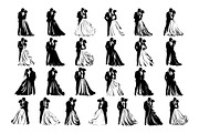 50 Couple Silhouette Procreate Stamp, a Brush Add-On by Procreate Sale (Thumbnail 5 of 6)