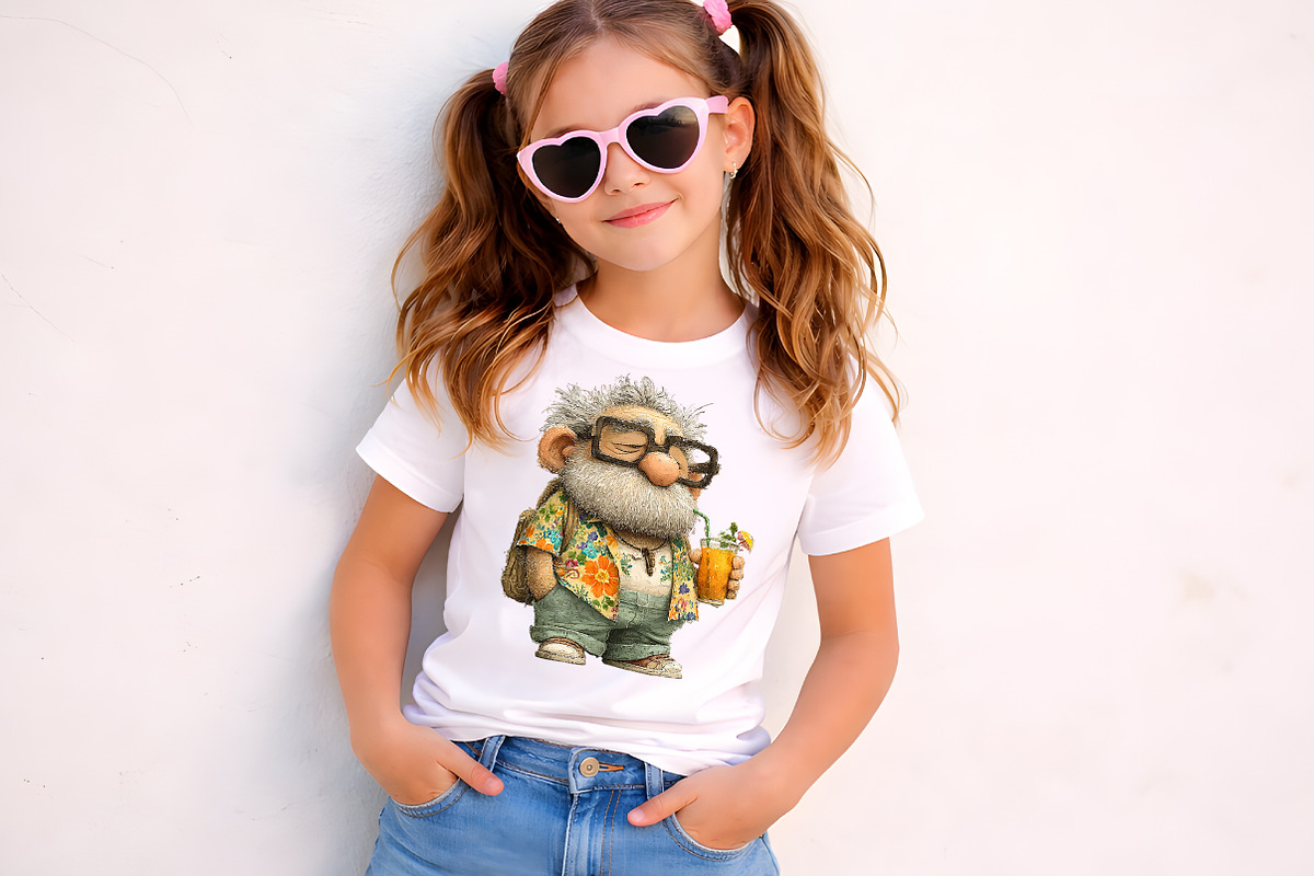 Funny Summer Beach Grandpa Clipart, an Illustration by Digital Artistic99 (Photo 6 of 11)