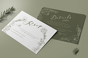 Flowers Sage Wedding Invitation Set, an Invitation Template by Aarley Kaiven (Thumbnail 3 of 5)