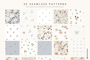 Flower Bundle: Graphics & Patterns