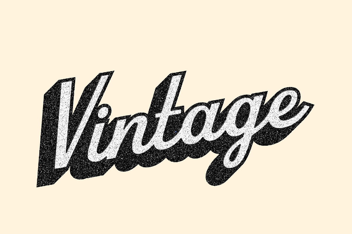 Grain Retro Stamp Script Text Effect, a Templates & Theme by studiogstock (Photo 2 of 2)