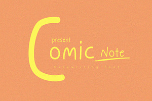Comic Note a Handwriting Font