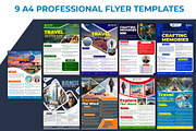 9 A4 Professional Flyer Templates, a Marketing Template by Triple M Graphics (Thumbnail 1 of 10)