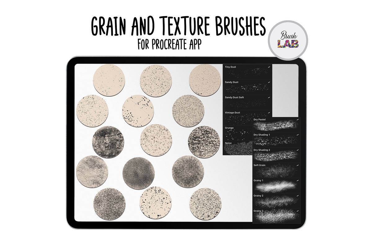 Grain & Texture Procreate Brushes, a Brush Add-On by Brush Lab (Photo 3 of 9)