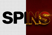 Spins 3D editable text effect, a Layer Style Add-On by Hello Muh (Thumbnail 2 of 2)