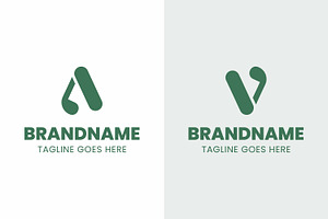 Letter A or V Golf Club Simple Logo, a Branding & Logo Template by Pray Art Design Studio